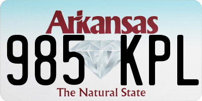 AR license plate 985KPL