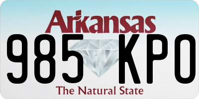 AR license plate 985KPO