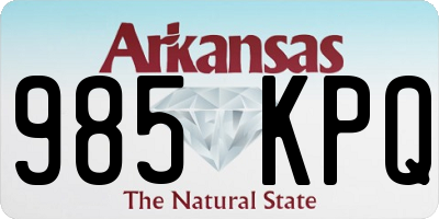 AR license plate 985KPQ