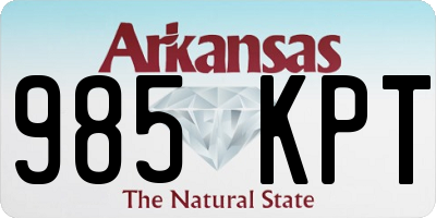 AR license plate 985KPT