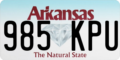 AR license plate 985KPU