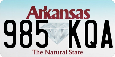 AR license plate 985KQA