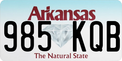 AR license plate 985KQB
