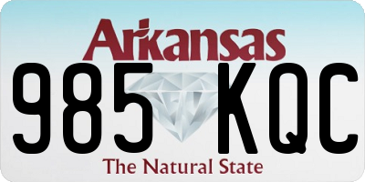 AR license plate 985KQC