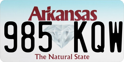 AR license plate 985KQW