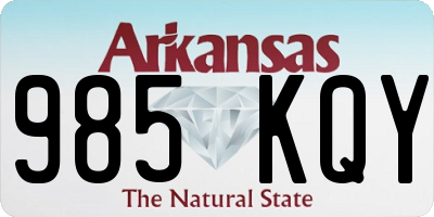 AR license plate 985KQY