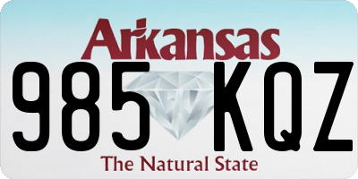 AR license plate 985KQZ
