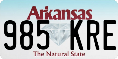 AR license plate 985KRE