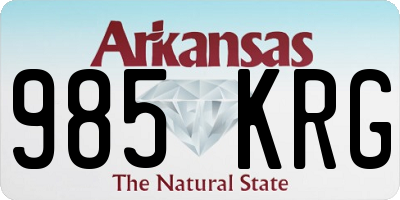 AR license plate 985KRG