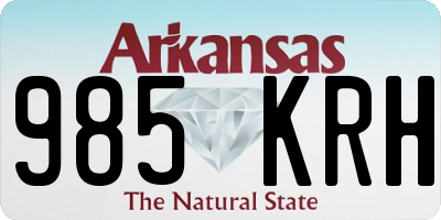 AR license plate 985KRH