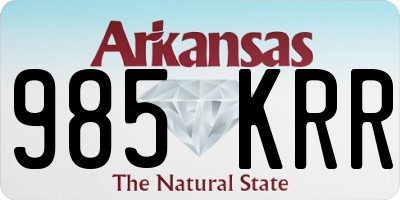 AR license plate 985KRR