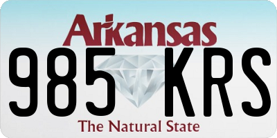 AR license plate 985KRS