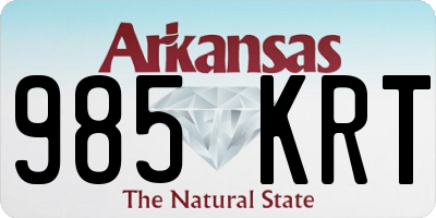 AR license plate 985KRT