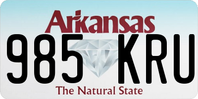 AR license plate 985KRU