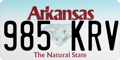 AR license plate 985KRV