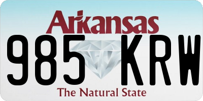 AR license plate 985KRW