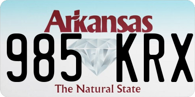 AR license plate 985KRX
