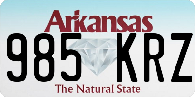 AR license plate 985KRZ