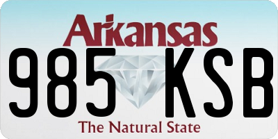 AR license plate 985KSB