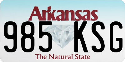 AR license plate 985KSG