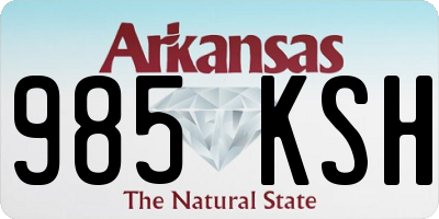 AR license plate 985KSH