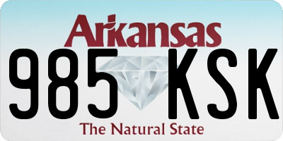 AR license plate 985KSK