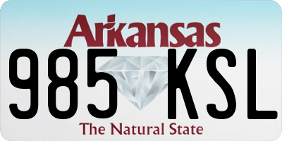 AR license plate 985KSL