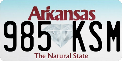 AR license plate 985KSM