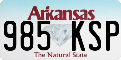 AR license plate 985KSP