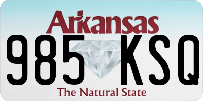 AR license plate 985KSQ