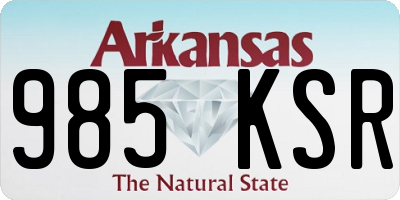 AR license plate 985KSR