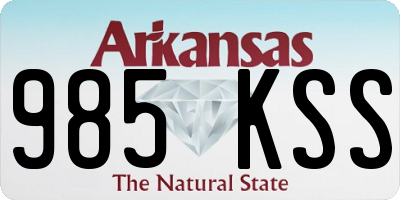 AR license plate 985KSS