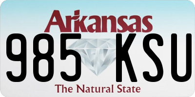 AR license plate 985KSU