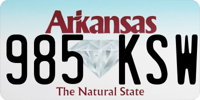 AR license plate 985KSW