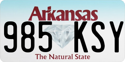 AR license plate 985KSY