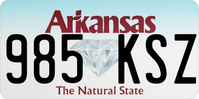 AR license plate 985KSZ