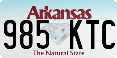 AR license plate 985KTC