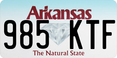 AR license plate 985KTF