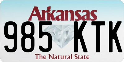 AR license plate 985KTK