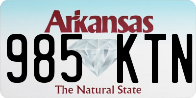 AR license plate 985KTN