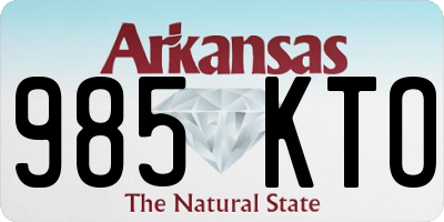 AR license plate 985KTO
