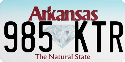 AR license plate 985KTR
