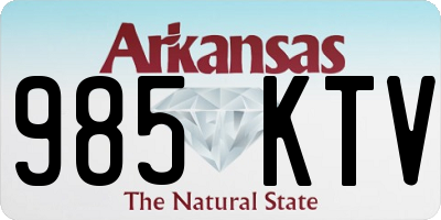 AR license plate 985KTV
