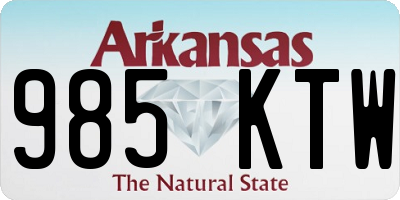 AR license plate 985KTW