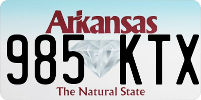 AR license plate 985KTX