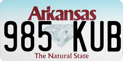 AR license plate 985KUB