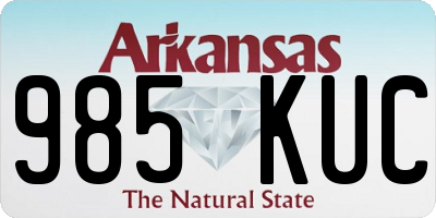 AR license plate 985KUC