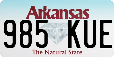 AR license plate 985KUE