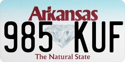 AR license plate 985KUF