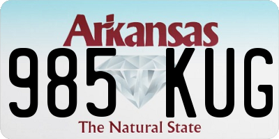 AR license plate 985KUG